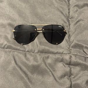 SOLD Used Quay Teal and Gold High Key Rimless Shades